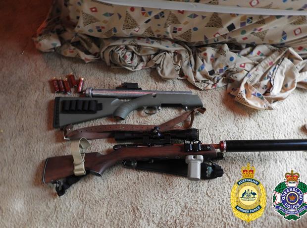 Illegal firearm and drug cache seized at Queensland property
