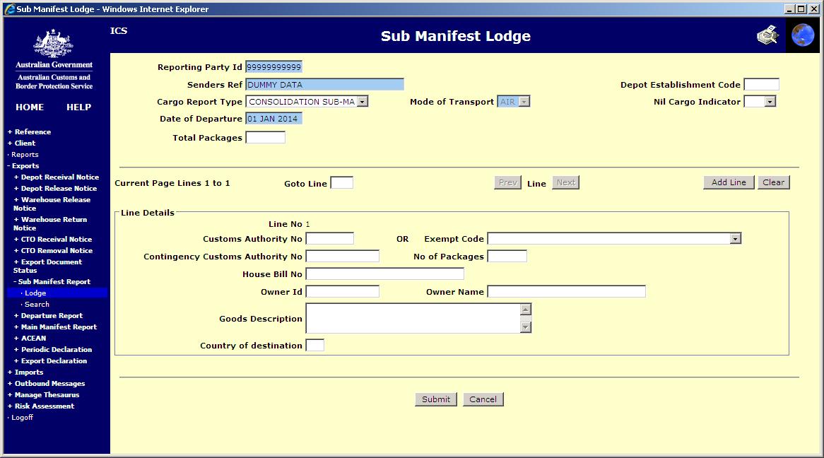 screen capture sub manifest lodge air