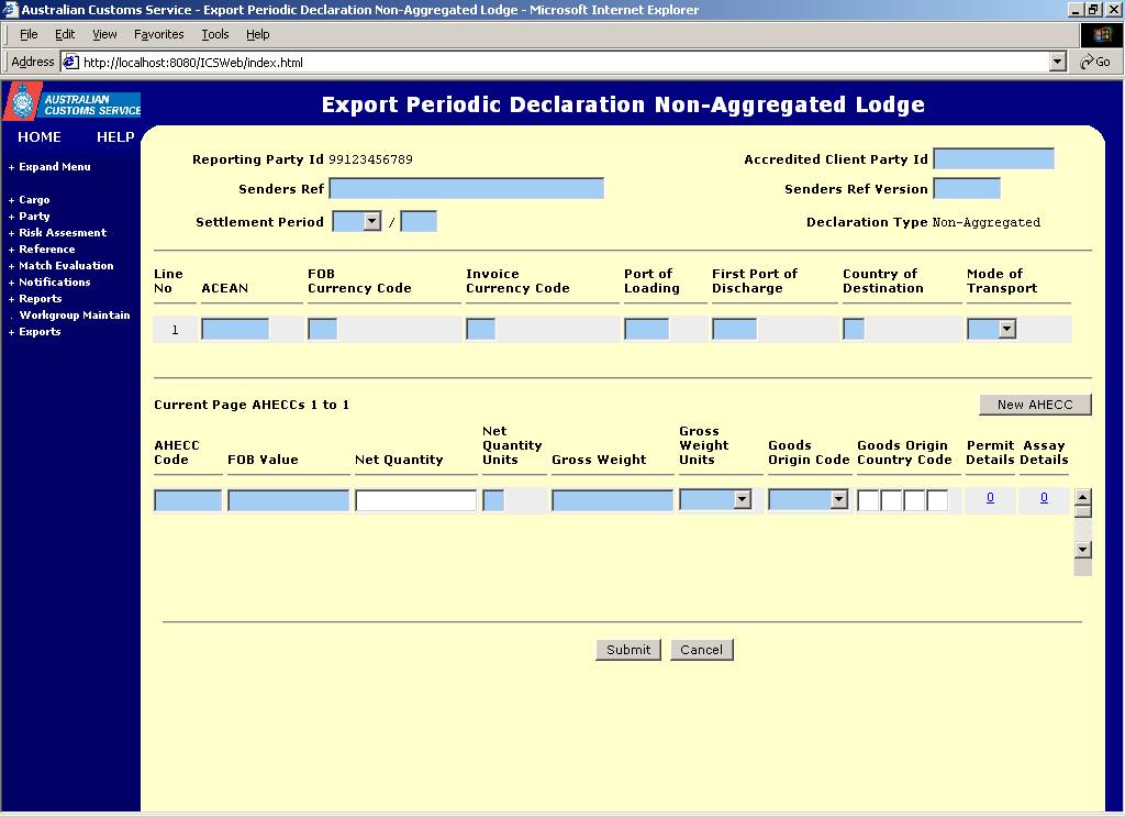 screen capture export peridoic declaration non-aggregated lodge