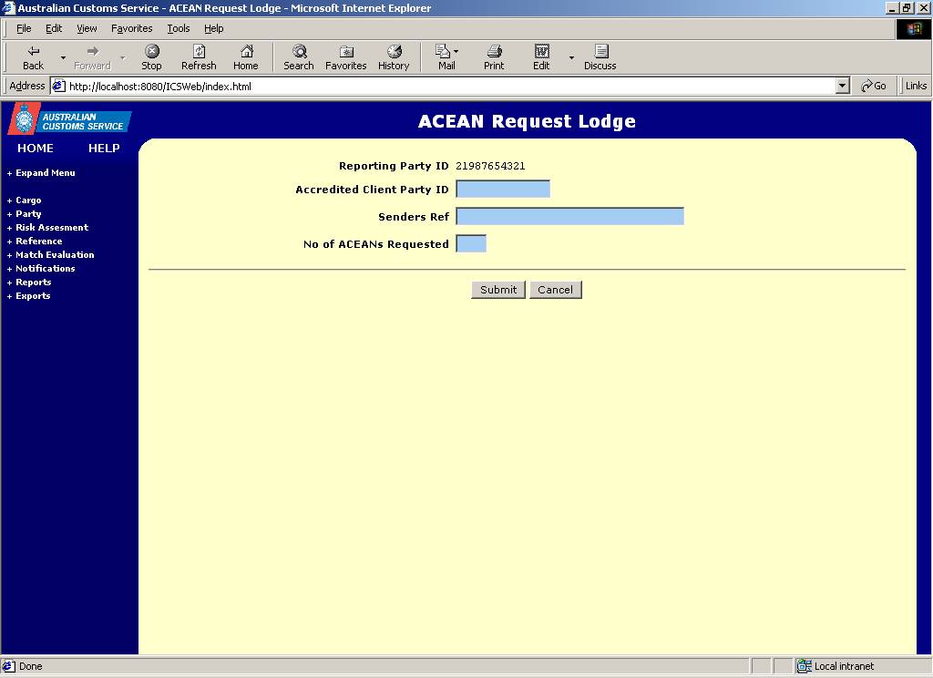 screen capture acean request lodge
