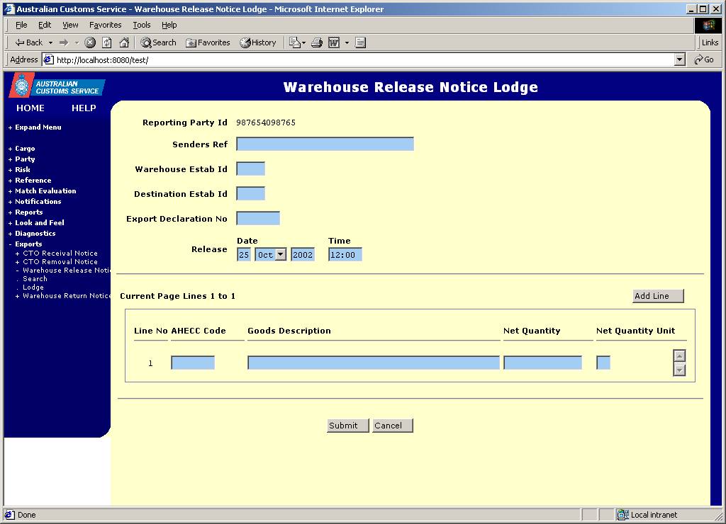 screen capture warehouse release notice lodge